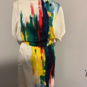 Silky Dress with a splash of color